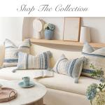 Coastal Blue Boho Decorative Throw Pillow Cover