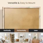 Boho Wooden Frame Wall Mirror, 36"x24