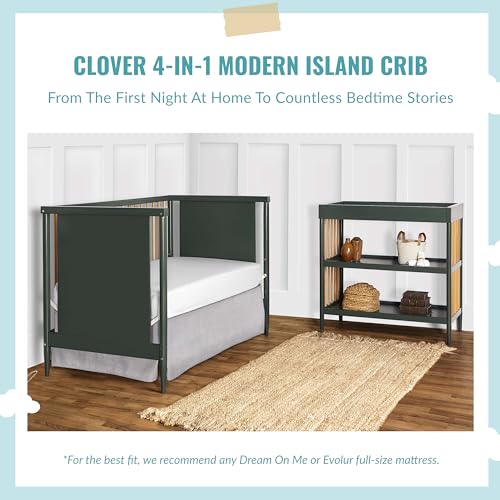 Modern 4-in-1 Clover Island Crib in Olive Green