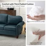 Classic Turquoise 3-Seater Leather Sofa - Stylish Comfort