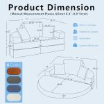 Cozelegti 71" Beige Folding Couch Sofa Bed