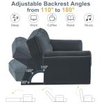 75″ Convertible Futon Sofa Bed in Dark Gray