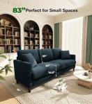 Welzona 83" Comfy Teddy Sofa for Living Room