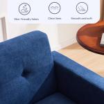 Mid Century Modern Dark Blue Sofa Couch