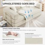 78 Inch Convertible Sleeper Sofa Bed - Beige