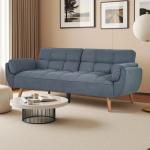 75″ Convertible Futon Sofa Bed in Dark Gray