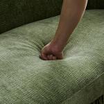 92" Curved Green Modular Sectional Sofa for Living Room