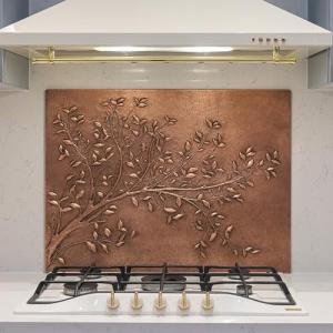 Copper Tree Branch Backsplash Tiles for Kitchen Decor