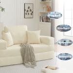 Cozelegti 71" Beige Folding Couch Sofa Bed