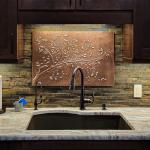 Copper Tree Branch Backsplash Tiles for Kitchen Decor
