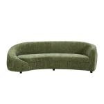 92" Curved Green Modular Sectional Sofa for Living Room
