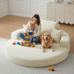 Cozelegti 71" Beige Folding Couch Sofa Bed