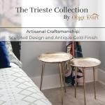 Gold Round Accent Table Set for Small Spaces
