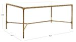 Couture Jessa Brass and Glass Rectangle Coffee Table