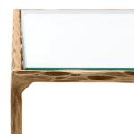 Couture Jessa Brass and Glass Rectangle Coffee Table
