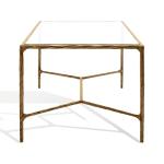 Couture Jessa Brass and Glass Rectangle Coffee Table