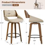 Set of 2 Mid-Century Swivel Bar Stools