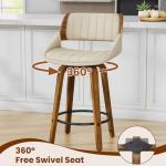 Set of 2 Mid-Century Swivel Bar Stools