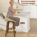 Set of 2 Mid-Century Swivel Bar Stools