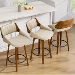 Set of 2 Mid-Century Swivel Bar Stools