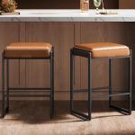 Set of 2 Mid-Century Modern Bar Stools