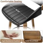 Set of 2 Black Swivel Bar Stools