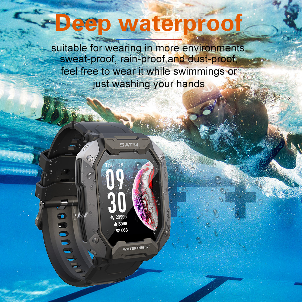 SKMEI 1.71" Waterproof Smartwatch for Fitness Tracking