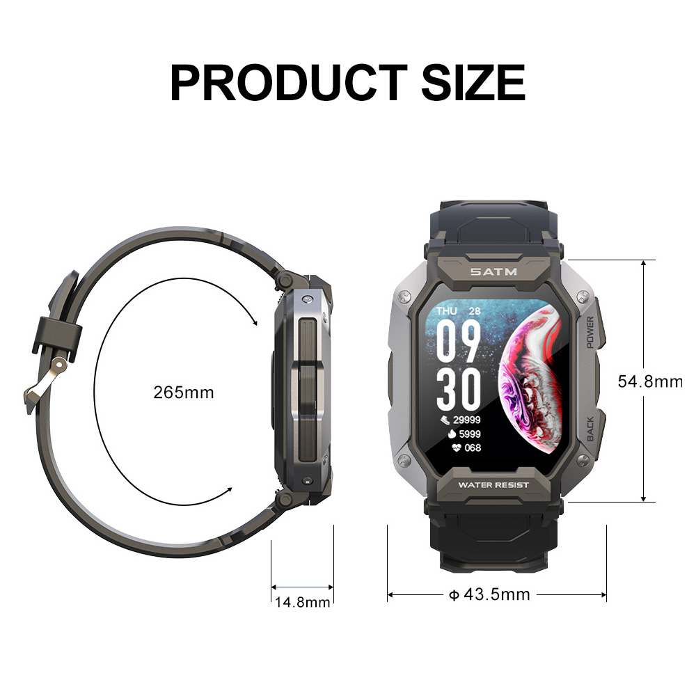 SKMEI 1.71" Waterproof Smartwatch for Fitness Tracking