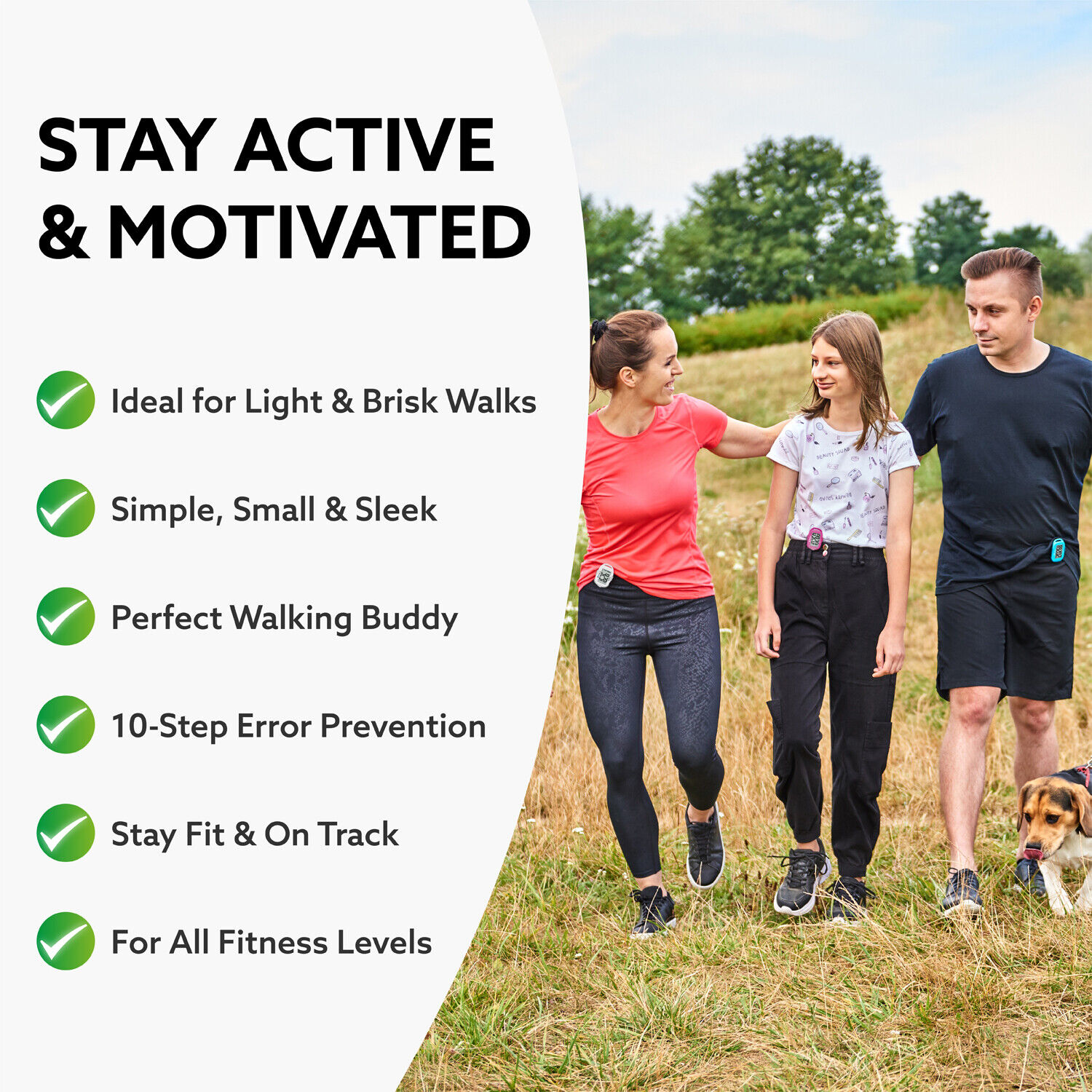 3DFitBud 3D Clip-On Walking Pedometer