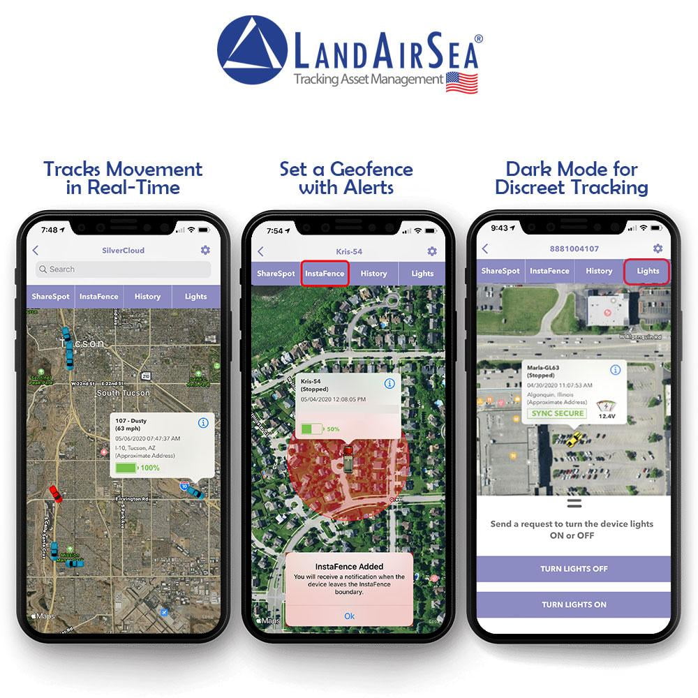 LandAirSea 54 Waterproof GPS Tracker with Magnet Mount