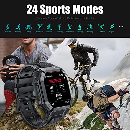 Military Smartwatch with Call & Fitness Tracker