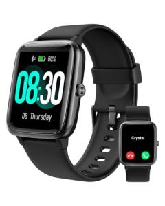 GRV Smart Watch: Fitness Tracker & Calls (Black)