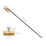 Brass Bristle Pizza Oven Brush with Scraper