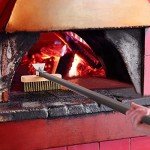 Brass Bristle Pizza Oven Brush with Scraper