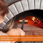 Brass Bristle Pizza Oven Brush with Scraper