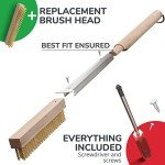 26” Pizza Oven Brush with Stone Scraper