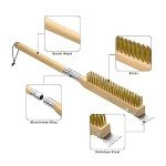 G.a HOMEFAVOR Pizza Oven Brush with Scraper