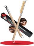 Pizza Oven Toolkit: Brush, Scraper, Fork & Popper