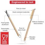 Pizza Oven Toolkit: Brush, Scraper, Fork & Popper