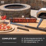26'' Pizza Oven Brush with Stone Scraper