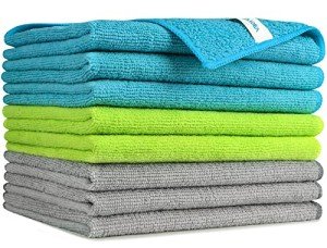 AIDEA Lint-Free Microfiber Cleaning Cloths - 8 Pack