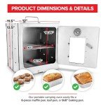 Portable Camping Oven for Baking Bread and Muffins