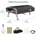YITAHOME Portable Outdoor Gas Pizza Oven 13 Inch