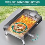 YITAHOME Portable Outdoor Gas Pizza Oven 13 Inch