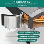 YITAHOME Portable Outdoor Gas Pizza Oven 13 Inch