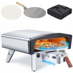 20" Portable Gas Pizza Oven with Rotating Stone