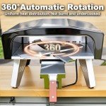 20" Portable Gas Pizza Oven with Rotating Stone