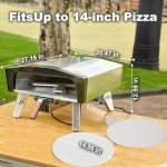20" Portable Gas Pizza Oven with Rotating Stone