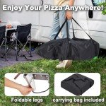 20" Portable Gas Pizza Oven with Rotating Stone
