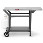 Movable Pizza Oven Grill Table with Storage